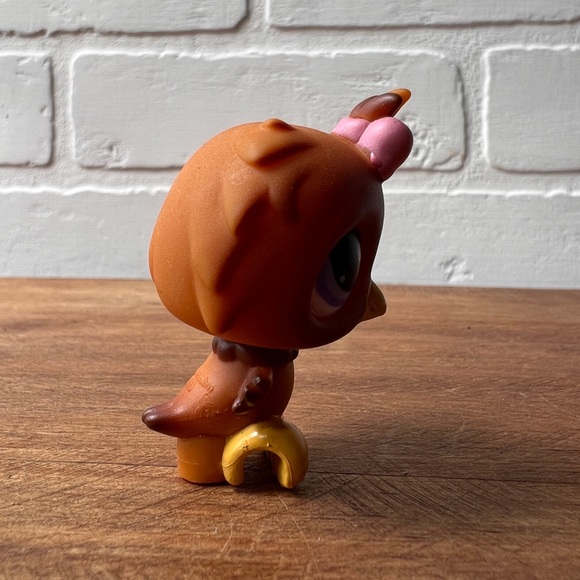 LPS littlest pet shop Brown owl with bow - Picture 5 of 5